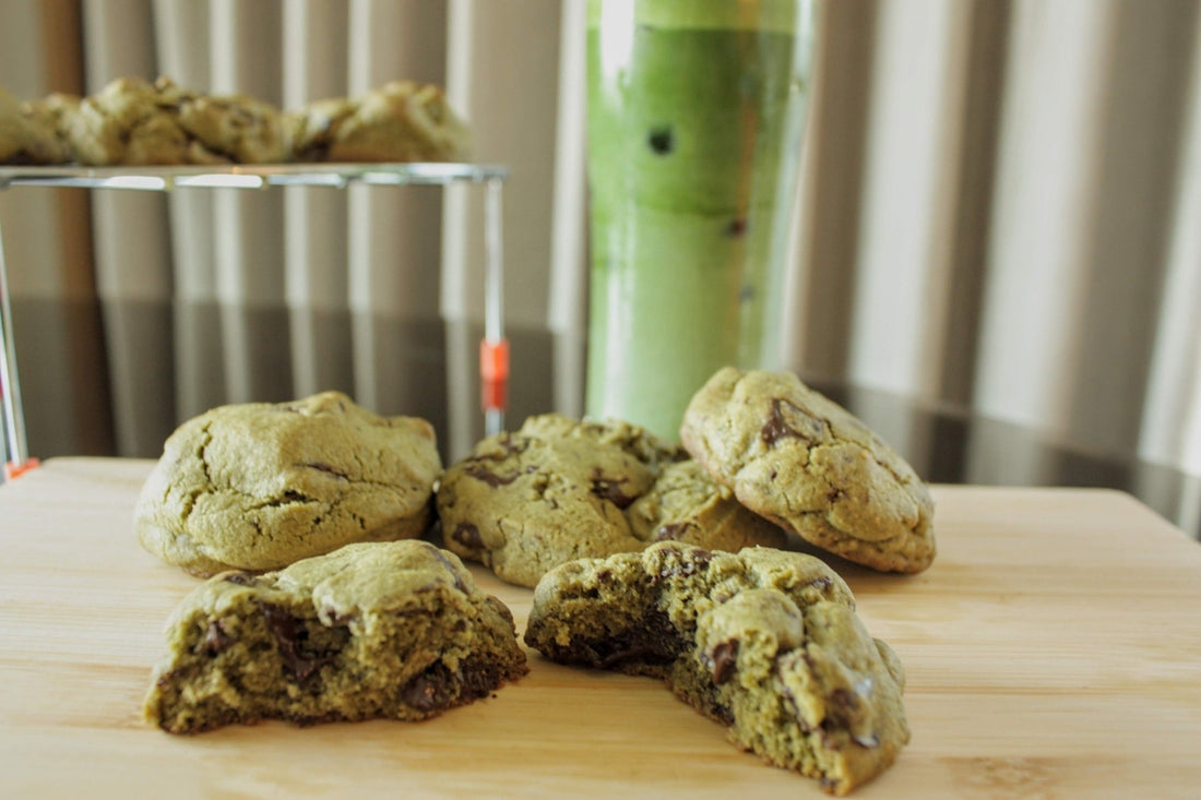 Gluten-Free Buckwheat Matcha Chocolate Chip Protein Cookies - Be Tea Company
