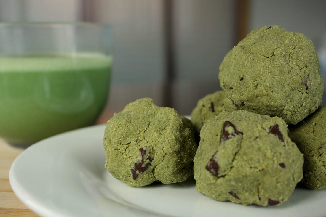 Gluten Free Matcha Chocolate Chip Fiber Bombs - Be Tea Company